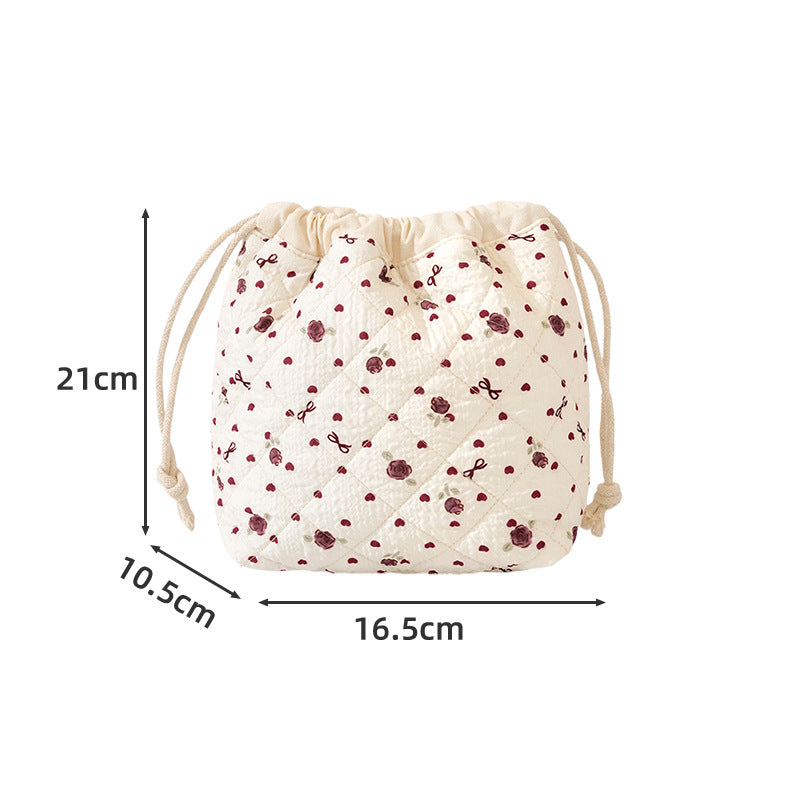 Dichos Large Capacity Simple Pattern Quilted Travel Cosmetic Bag