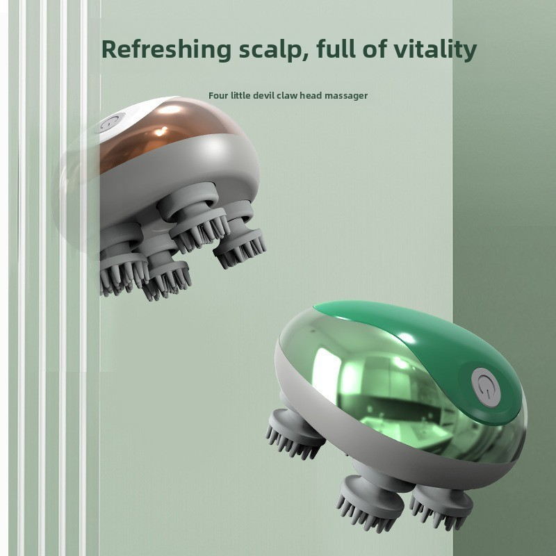 Intelligent mini meridian dredging vibration kneading scalp massage instrument