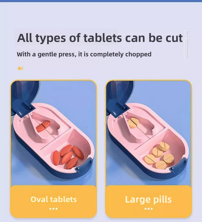 Mini medicine slicer, dispenser, portable medicine storage box