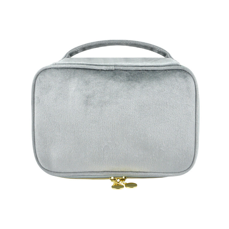 Luxury Velvet Pouch Bag Handle Soft Flannel Makeup Storage Organizer Logo England Style