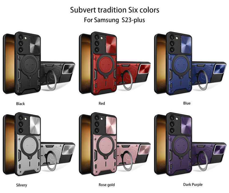 Samsung Galaxy S25 Fe Phone Case Magnetic Suction  Sliding Window Anti Fall Protective Cover