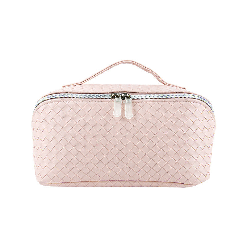 Style Fashionable Large-capacity Textured PU Leather Woven-pattern