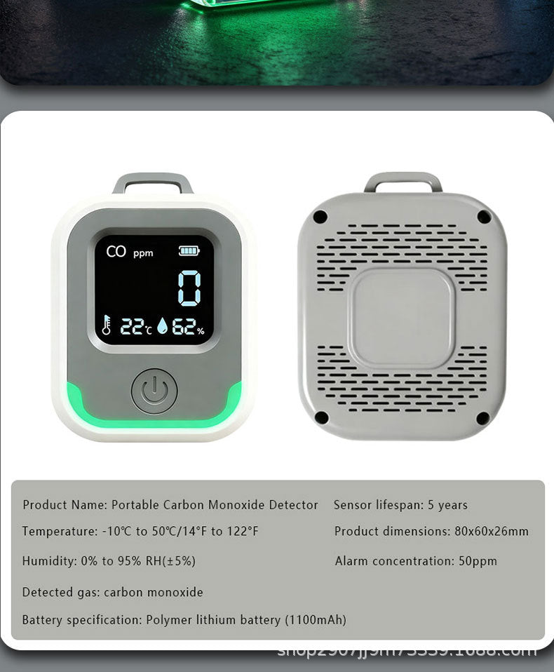 Portable Carbon Monoxide Detector, 3-in-1 CO Monitor