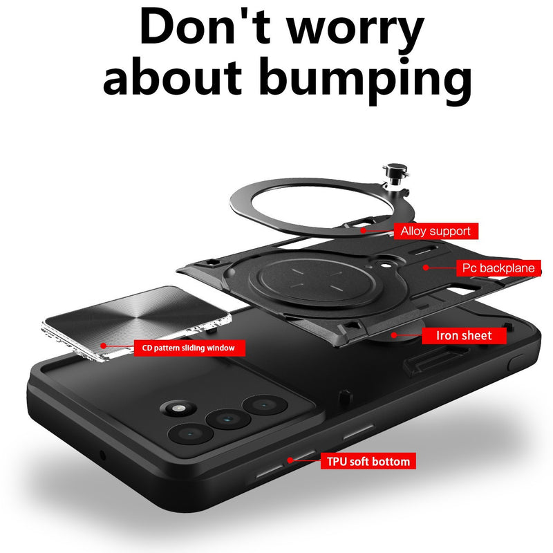 Samsung Galaxy A27 Phone Case Magnetic Suction  Sliding Window Anti Fall Protective Cover
