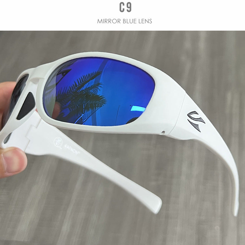 Polarized Sunglasses for Men Women, UV400 Protection Sports Sunglasses, Wrap Around Fishing Driving Cycling Sunglasses