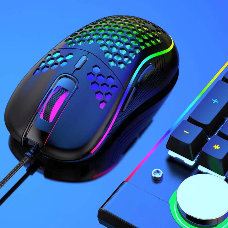 Honeycomb RGB Backlit Wired Gaming Mouse