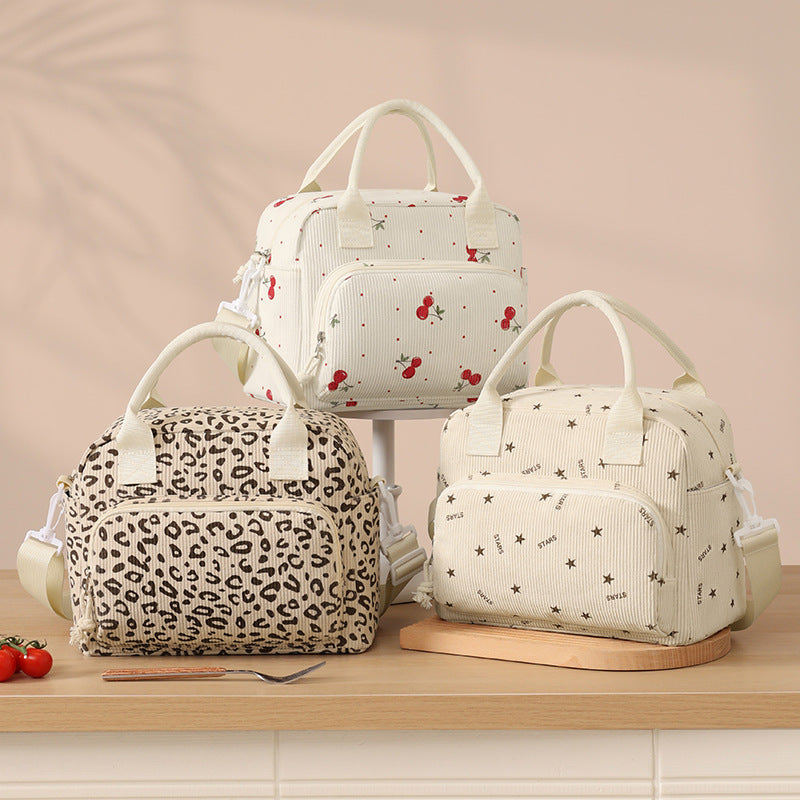 Lunch Bag Leopard Print Waterproof Eco-friendly Fashionable Cooler Bag