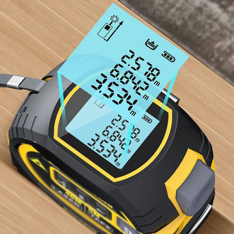 3-in-1 Laser Rangefinder 40M Laser Distance Meter 5M Digital Tape Measure with Cross Line Laser, High Precision Measuring Tool for Construction