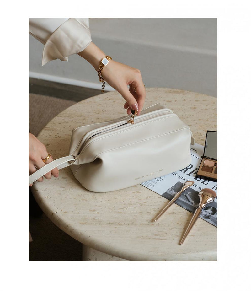 Double Makeup Bag Large Capacity High Appearance Level Portable Convenient Toiletry Bag Travel Makeup Brush Makeup Storage Bag