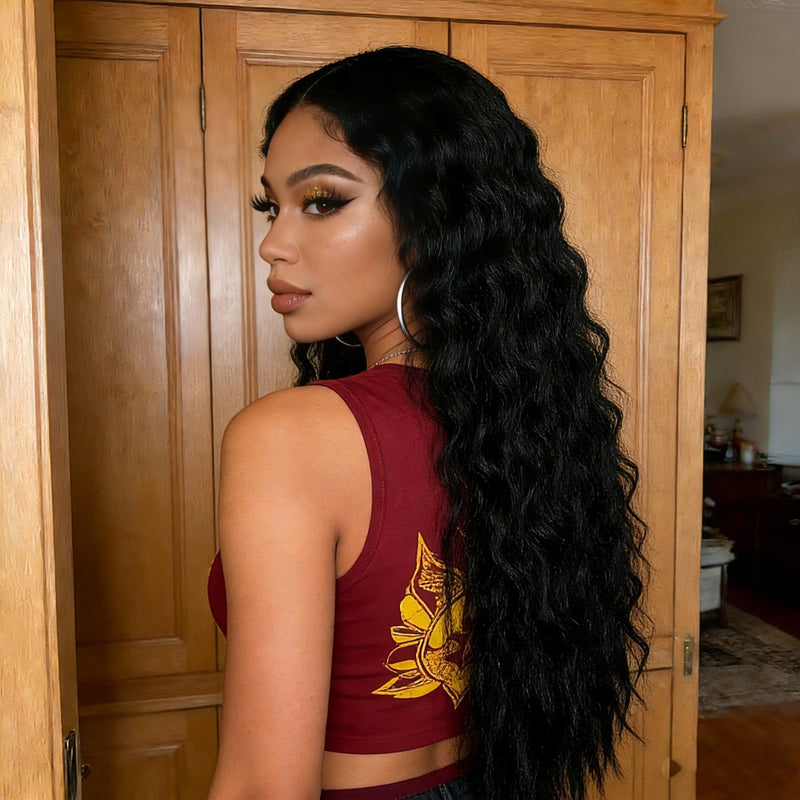 European and American Wigs Womans Long Curly Hair Small Curls Micro Curl Explosive Headgear