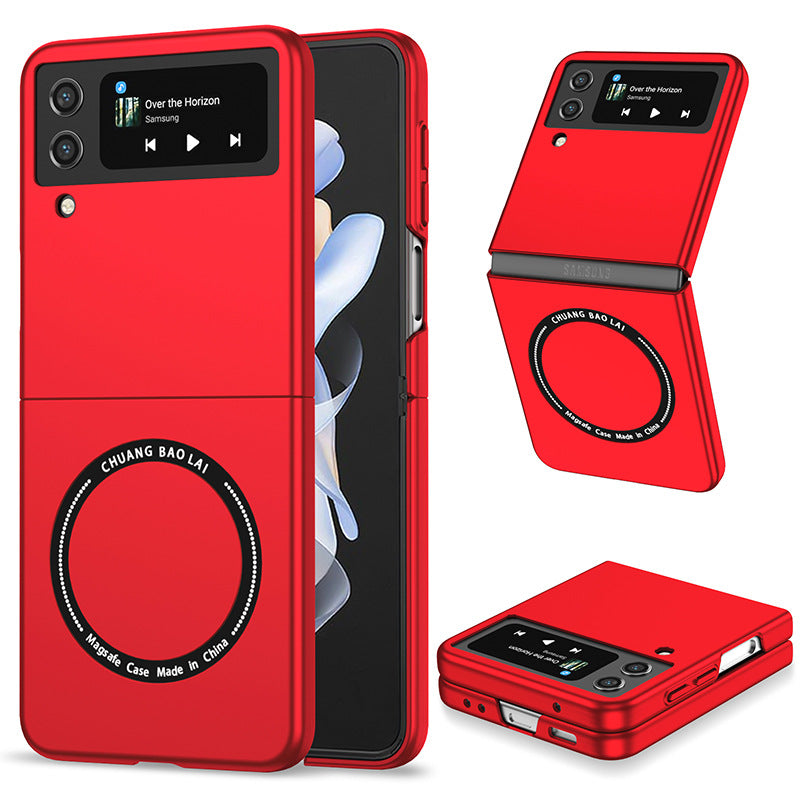 Magnetic Matte PC Foldable Phone case, Suitable For Samsung Galaxy Z Flip 5 Phone Case Galaxy Z Flip 4 Anti Drop And Shockproof Protective Cover