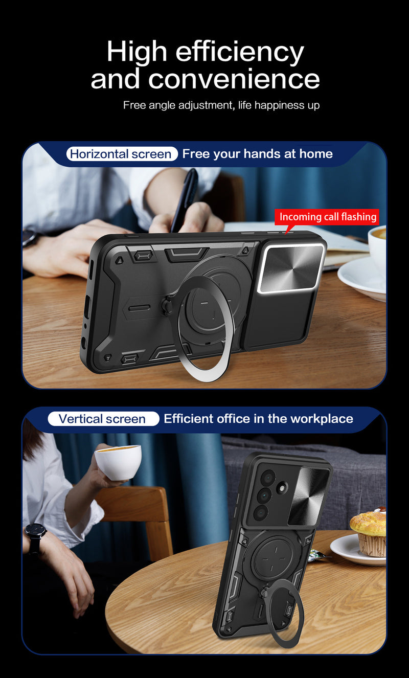 Samsung Galaxy A56 Phone Case Magnetic Suction Sliding Window Anti Fall Protective Cover