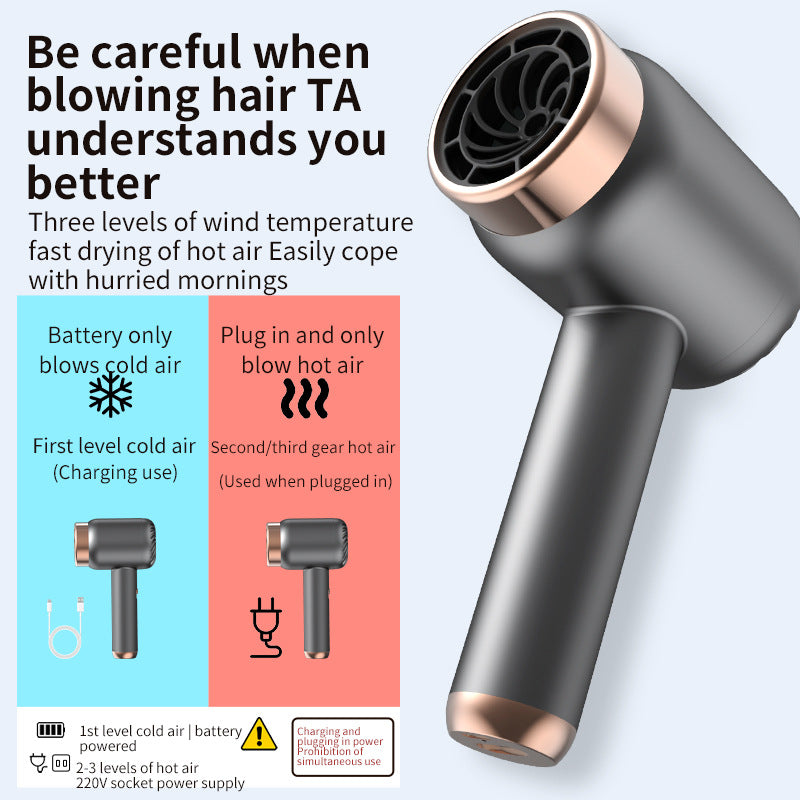 26000RPM Cordless Hair Dryer, Negative Ions,