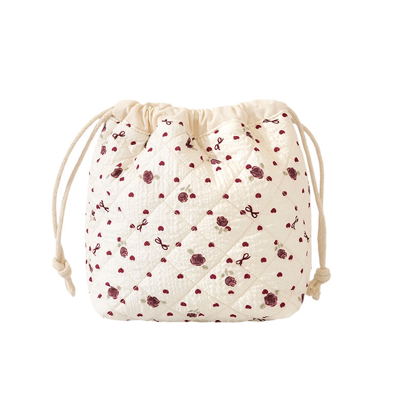 Dichos Large Capacity Simple Pattern Quilted Travel Cosmetic Bag