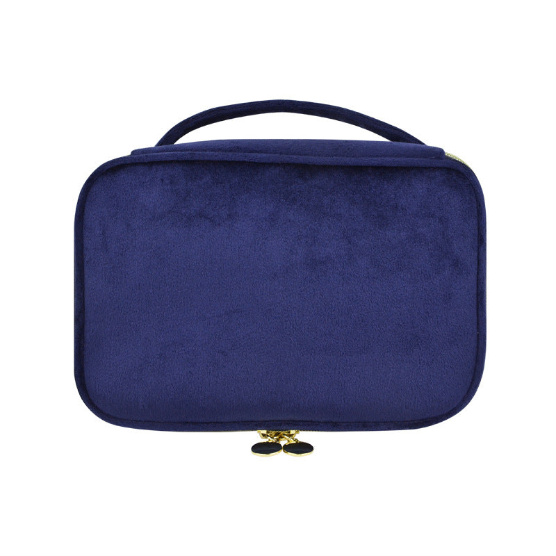 Luxury Velvet Pouch Bag Handle Soft Flannel Makeup Storage Organizer Logo England Style