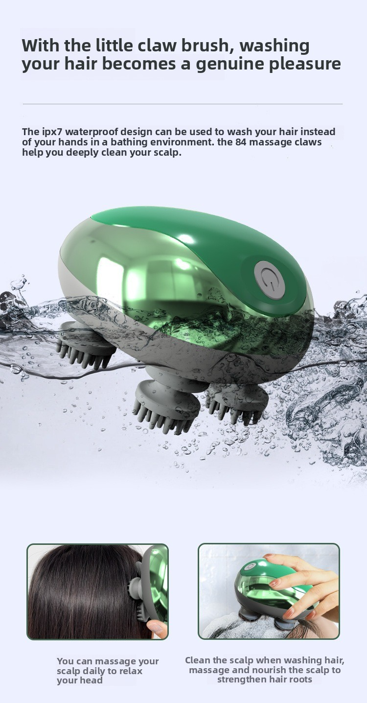 Intelligent mini meridian dredging vibration kneading scalp massage instrument
