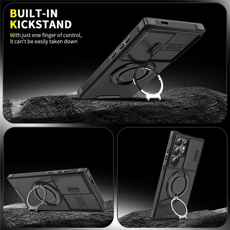 Slide Window Lens Protection Magnetic Ring for Samsung Galaxy S26 Ultra Armor case