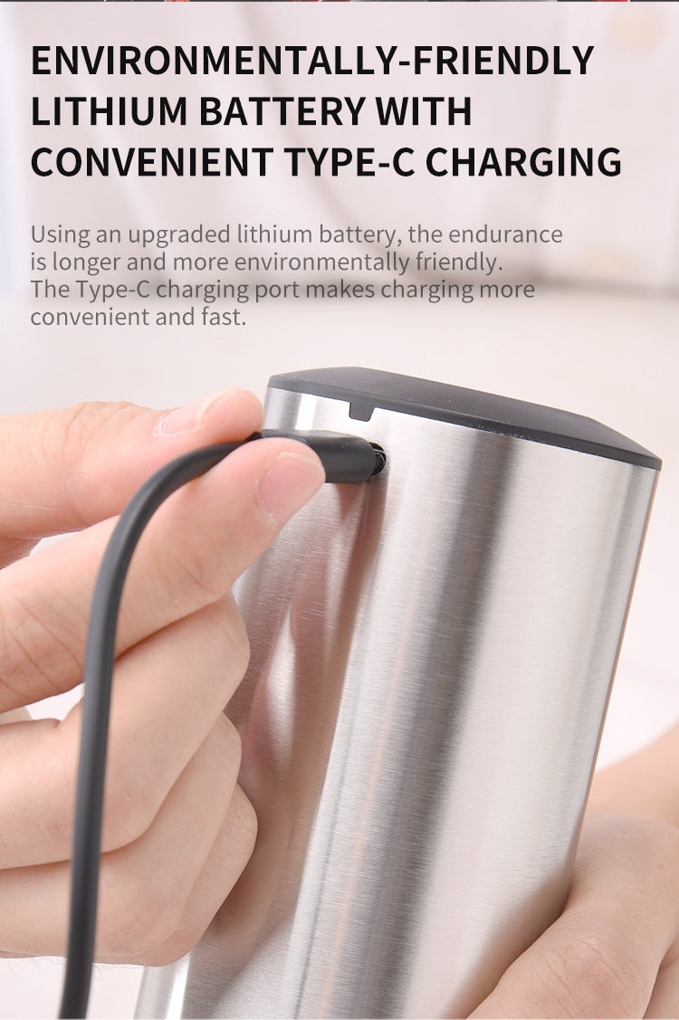 Electric Wine Aerator and Dispenser, Rechargeable One-Button Automatic Wine Pourer with Built-in Aerator, Type-C Charging