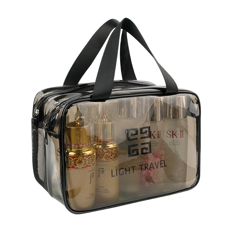 Portable Makeup Toiletry Bag Dry Wet Separation Transparent Storage Travel Fitness Swimming Essentials