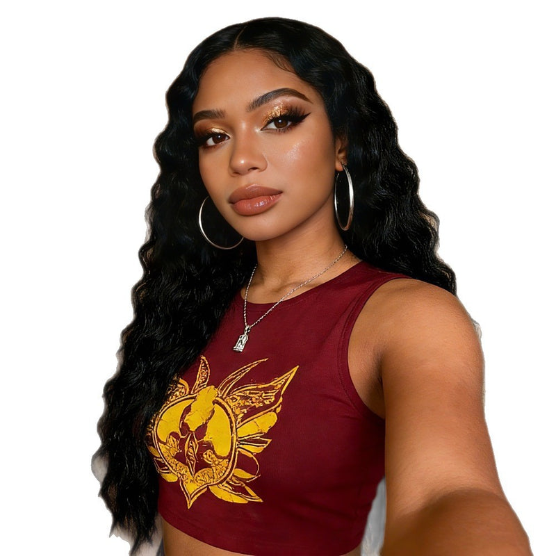 European and American Wigs Womans Long Curly Hair Small Curls Micro Curl Explosive Headgear