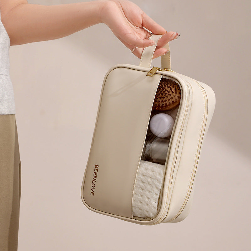 New Naisi Handheld Wet and Dry Wash Bag Makeup Bag Large Capacity Travel Divided Wash Bag