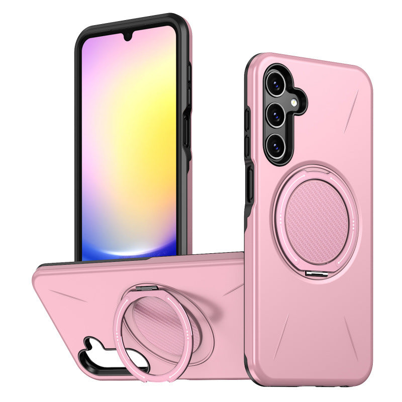Samsung Galaxy A15 A25 A26 A14 Phone Case F17 A05 S A16 A27 Rotating Bracket Car Magnetic Anti Drop Protective Cover