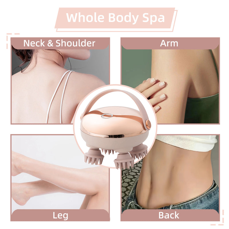 Electric Scalp Massager, 360° Rotating Kneading,