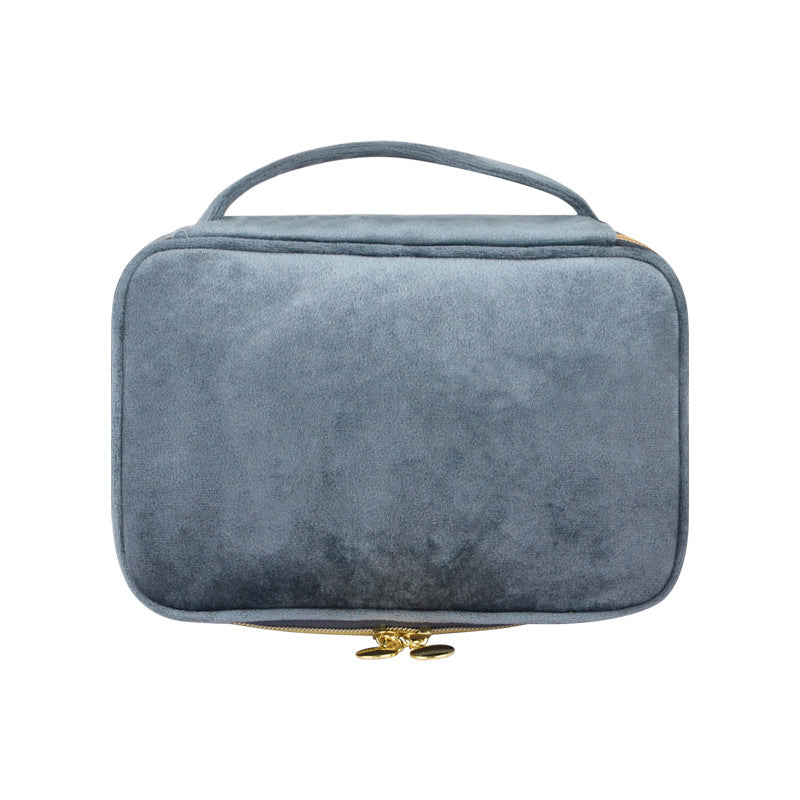 Luxury Velvet Pouch Bag Handle Soft Flannel Makeup Storage Organizer Logo England Style