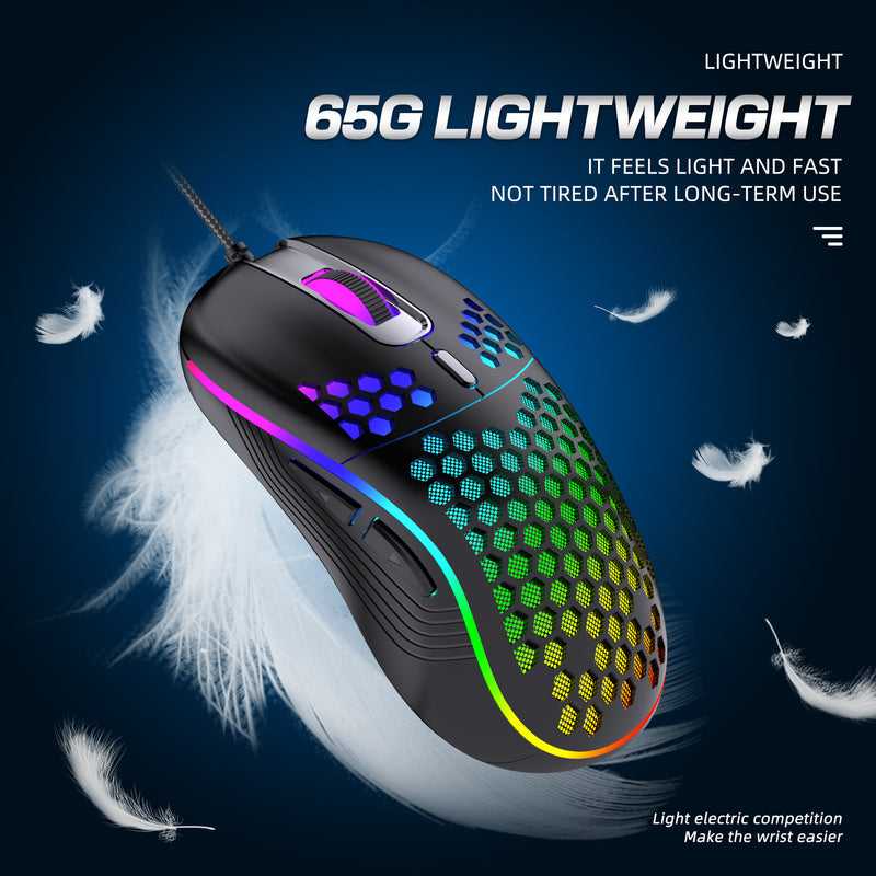 Honeycomb RGB Backlit Wired Gaming Mouse