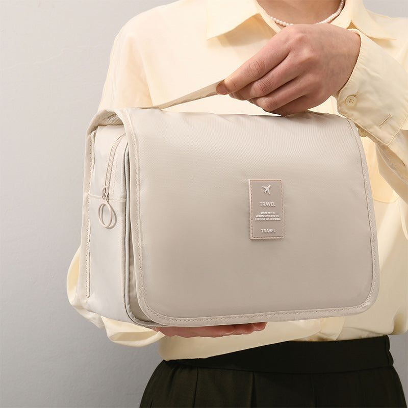 Portable Water-Resistant Hanging Toiletry Bag Travel Bags Large Capacity Polyester Travel Cosmetic Bags