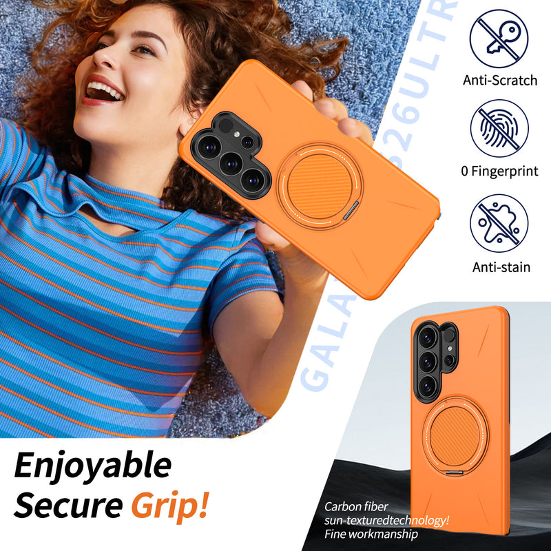 Super Magnetic PC TPU Anti Drop And Shockproof Protective Case For Samsung Galaxy S26 Ultra Plus Phone Holder