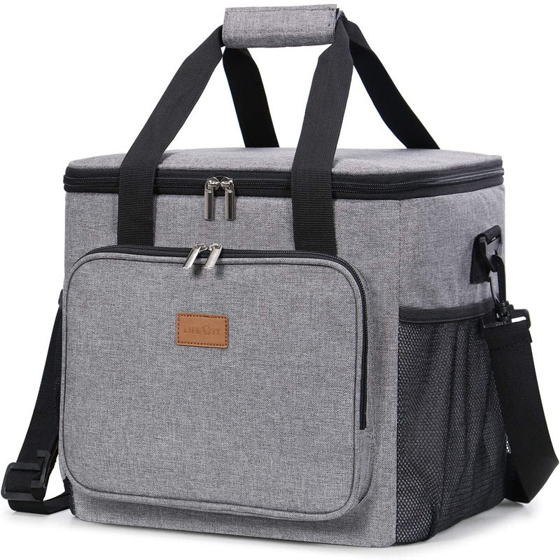 For Thickened Large Capacity Portable Picnic Leather Outdoor Car Ice Waterproof Shoulder Crossbody Insulation Bag