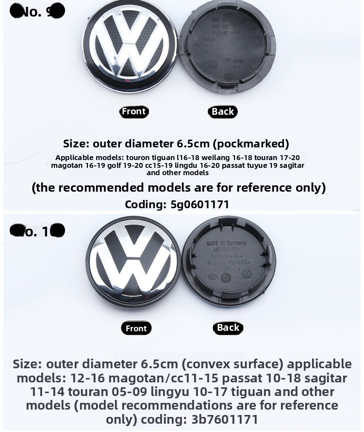 Suitable for Volkswagen wheel hub cover standard 65mm 56mm wheel center cover tire car logo car modification wheel cover