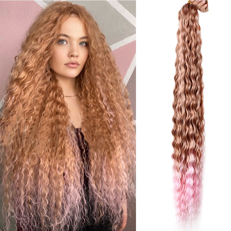 Crochet-style Synthetic Hair Extensions, Deep Wave Bulk Hair (30inch) Deep Wave Crochet Hair