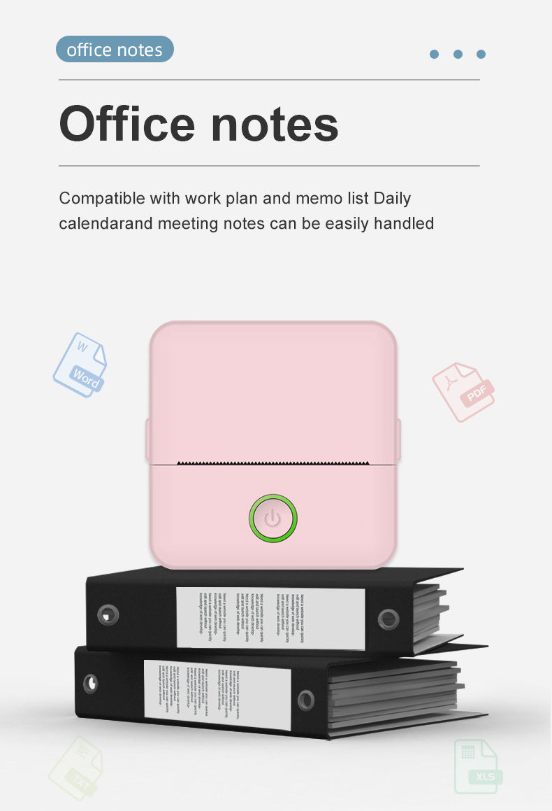 Portable Bluetooth Mini Thermal Printer, Wireless Sticker Label Printer for Photos, Notes, Labels