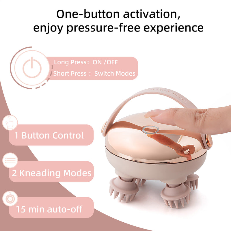 Electric Scalp Massager, 360° Rotating Kneading,
