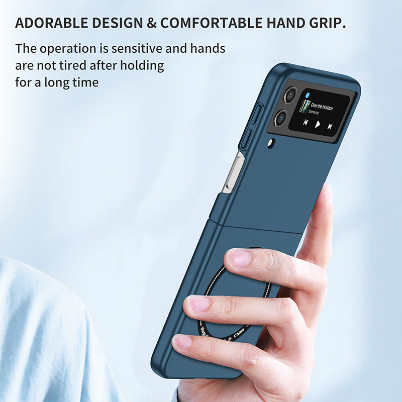 Magnetic Matte PC Foldable Phone case, Suitable For Samsung Galaxy Z Flip 5 Phone Case Galaxy Z Flip 4 Anti Drop And Shockproof Protective Cover