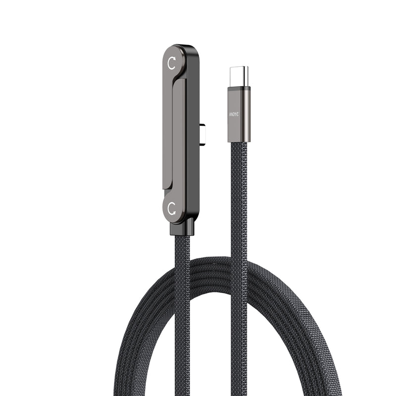 240W folding bracket elbow braided charging cable suitable for Apple 17 Huawei tablet mobile game data cable