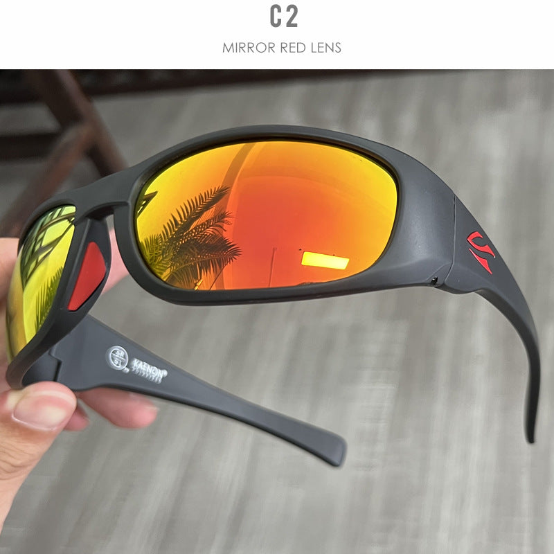 Polarized Sunglasses for Men Women, UV400 Protection Sports Sunglasses, Wrap Around Fishing Driving Cycling Sunglasses