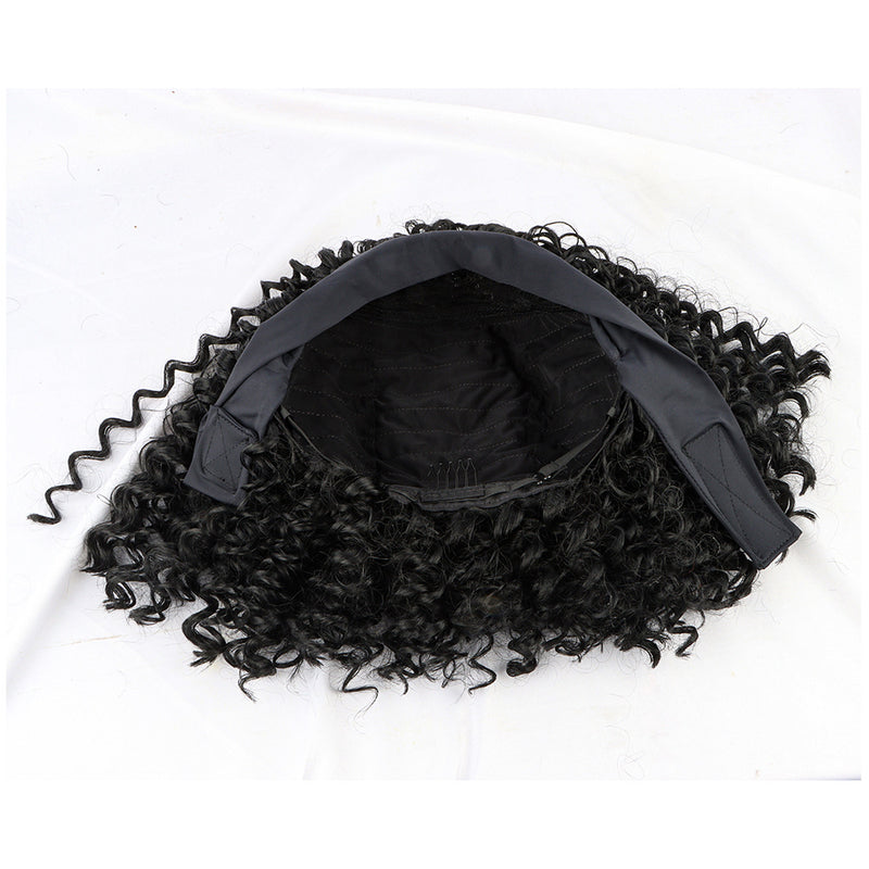 European and American-style Mall Curly Headband with Hair Cover