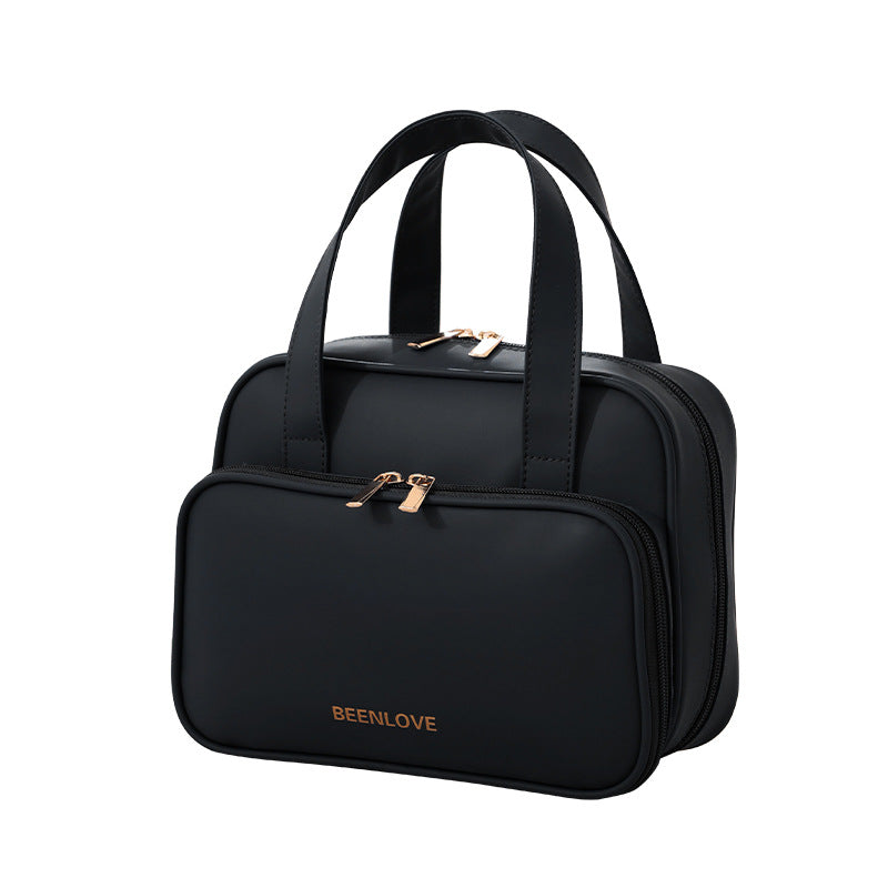 Spacious Water Resistant Cosmetic Bag with Zipper Closure & Soft Handle-Travel for Organizer Leak-proof Makeup Case