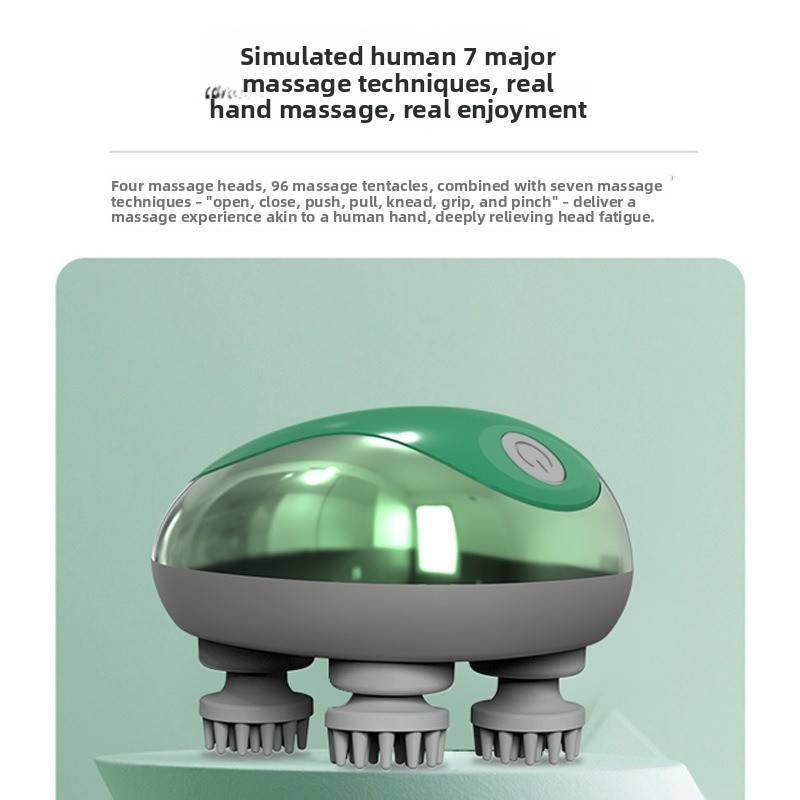 Intelligent mini meridian dredging vibration kneading scalp massage instrument