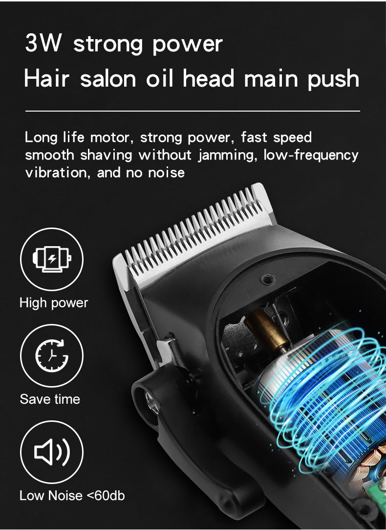 Professional Cordless Hair Clipper Set, Rechargeable Barber Trimmer with LCD Display & Guards