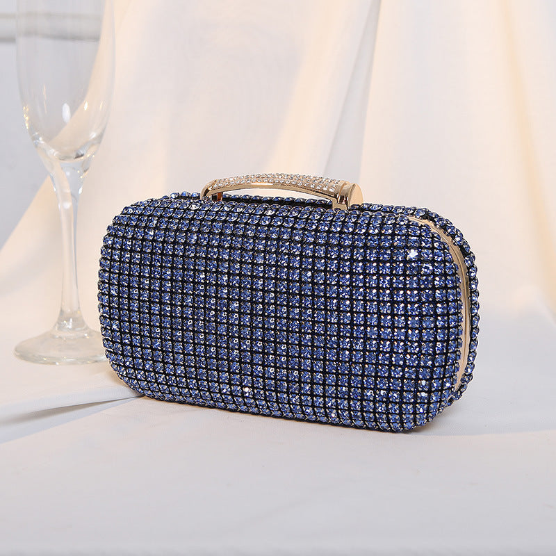Luxury Crystal Clutch Bag for Woman, Shining Rhinestone Evening Purse with Chain, Formal Party Wedding Handbag