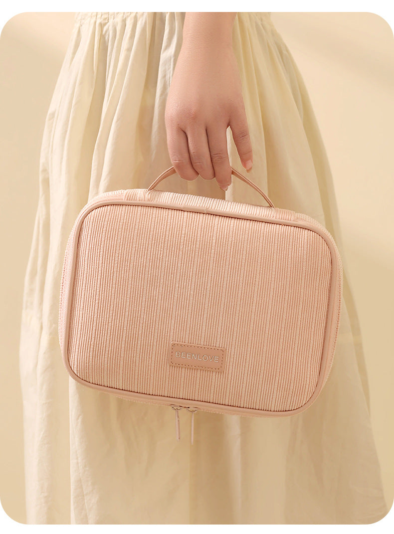 Spacious Makeup Brush Organizer Pouch Multi Functional Travel Toiletry Bag Girls Daily Use Essential Cosmetic Bag