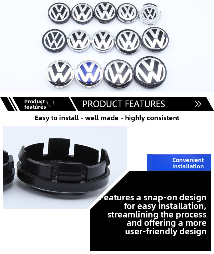 Suitable for Volkswagen wheel hub cover standard 65mm 56mm wheel center cover tire car logo car modification wheel cover
