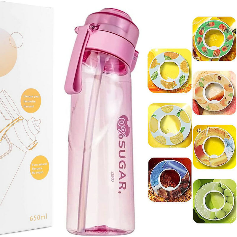Fruit flavor, creative straw, playful water cup, heat-resistant fragrance cup 650ml
