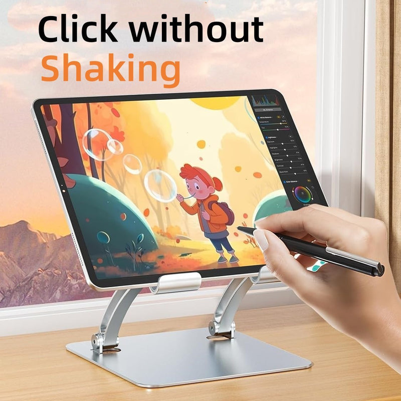 5th Gen Adjustable Tablet Stand, Aluminum Portable Monitor Stand for 4.0"-16.5" Devices