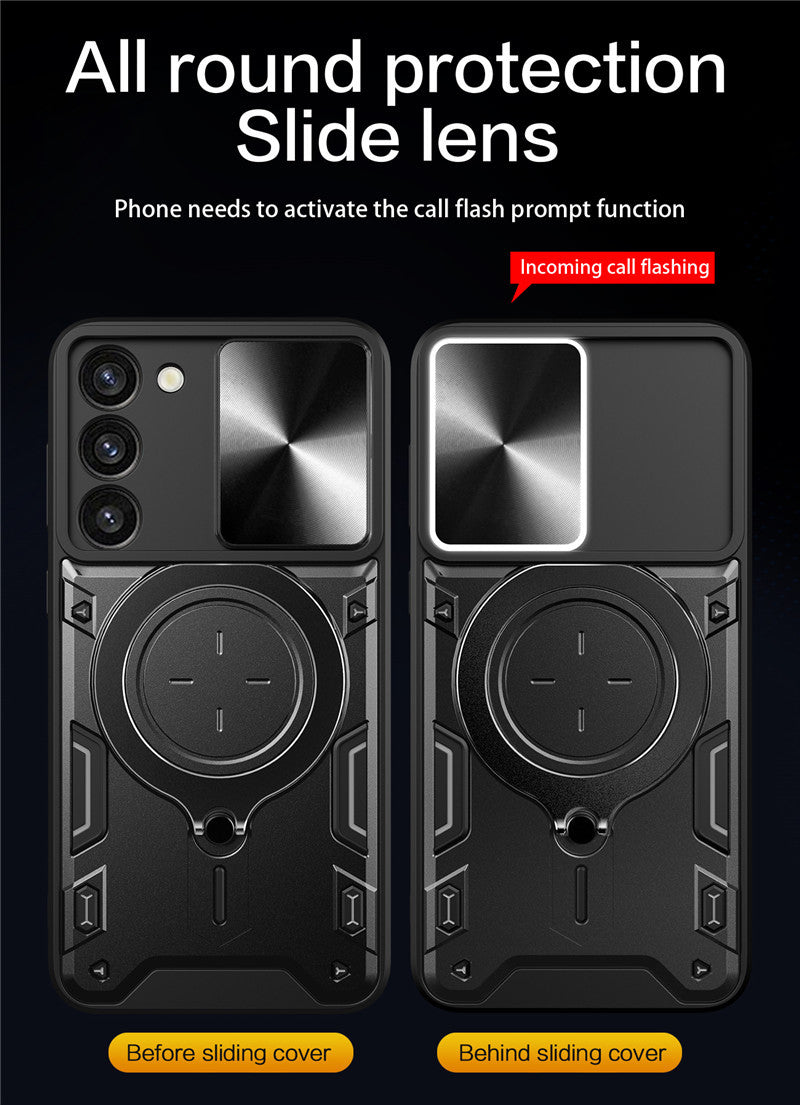 Samsung Galaxy Phone Case Magnetic Suction S26 Sliding Window Anti Fall Protective Cover