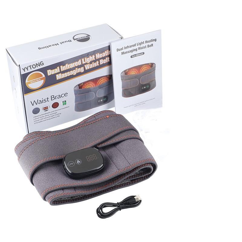 Adjustable Hot Compress Lumbar Massage Belt for Lower Back Pain Relieve
